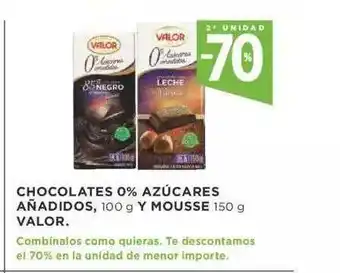 Supercor Chocolates 0% Azúcares Añadidos, 100 G Y Mousse 150 G Valor oferta