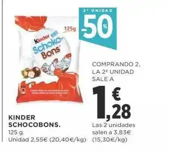 Supercor Schocobons Kinder 125g oferta