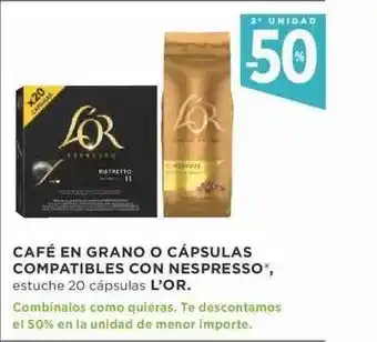 Supercor L'or Café En Grano O Cápsulas Compatibles Con Nespresso, oferta