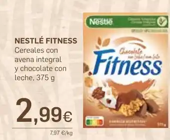Supermercados Plaza NESTLÉ FITNESS Cereales con avena integral y chocolate con leche, 375 g oferta