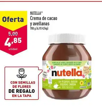 ALDI Nutella Crema De Cacao Y Avellanas 700g oferta