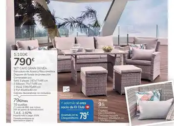 Carrefour Set Café Gran Ouvéa ∕ Cojines Decorativos oferta