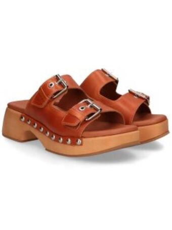 Venca Sandalia de piel con tacon para mujer. oferta