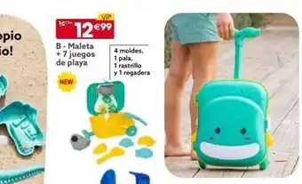 GiFi *** 12€⁹⁹ b-maleta +7 juegos de playa new 4 moldes, 1 pala, 1 rastrillo y 1 regadera oferta