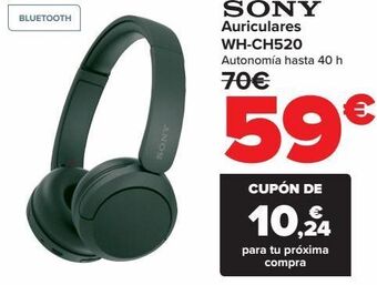 Carrefour Sony auriculares wh-ch520 oferta