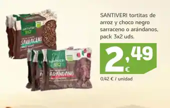 HiperDino Tortitas de arroz santiveri oferta