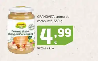 HiperDino Crema de cacahuete granovita oferta