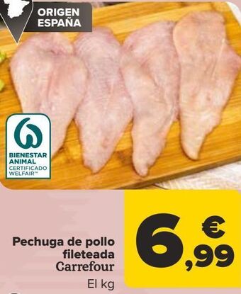 Carrefour Pechuga de pollo fileteada carrefour oferta