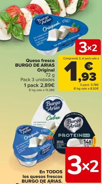 Carrefour En todos los quesos frescos burgo de arias oferta