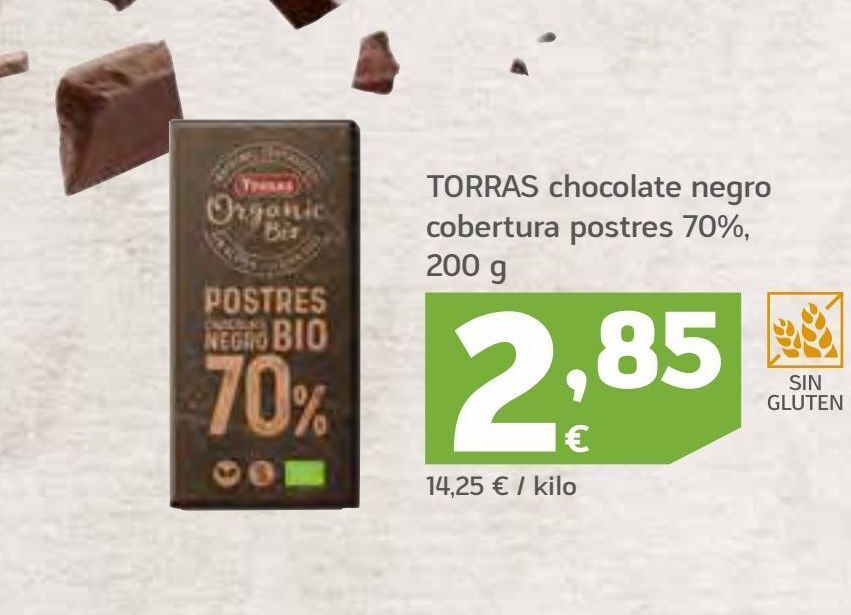 HiperDino Chocolate negro torras oferta