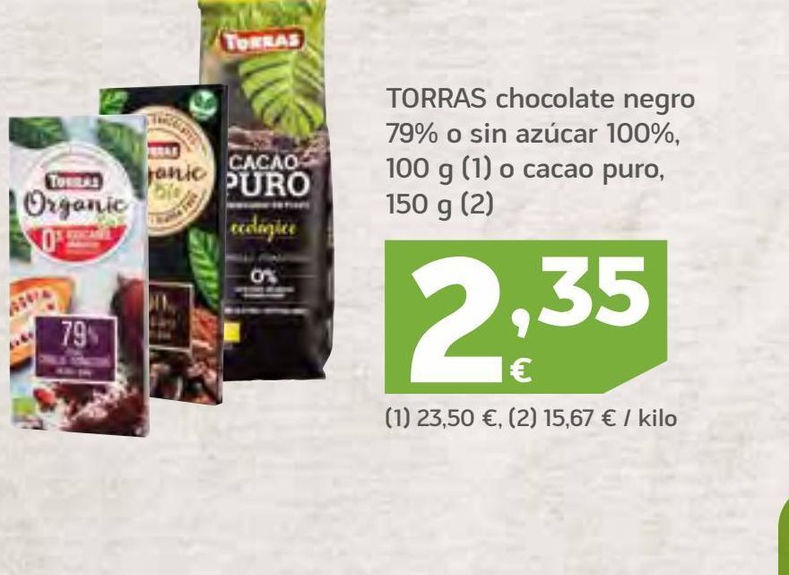 HiperDino Chocolate negro torras oferta