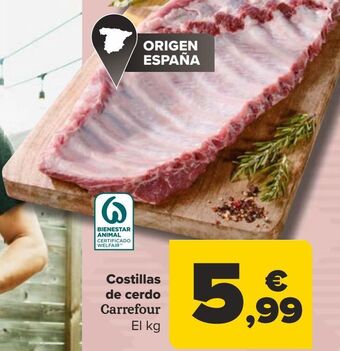 Carrefour Costillas de cerdo carrefour oferta