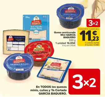 Carrefour En todos los quesos minis, cuñas y ya cortado garcía baquero oferta