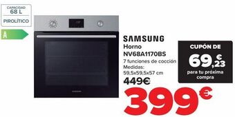 Carrefour Samsung horno nv68a1170bs oferta