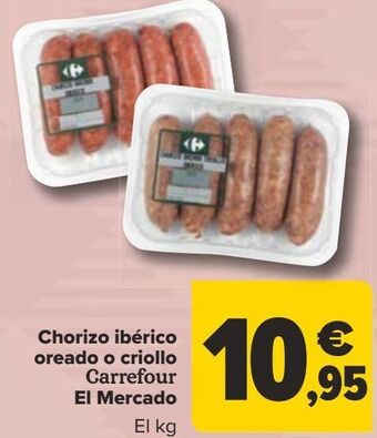 Carrefour Chorizo ibérico oreado o criollo carrefour el mercado oferta