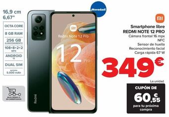 Carrefour Smartphone libre redmi note 12 pro oferta