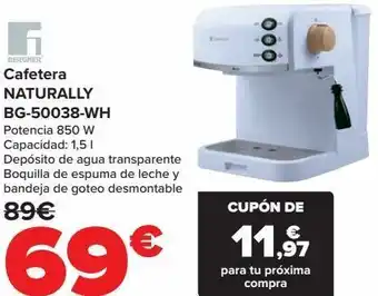 Carrefour Cafetera naturally bg-50038-wh oferta