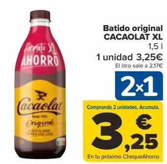 Carrefour Batido original cacaolat xl oferta