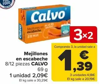 Carrefour Mejillones en escabeche calvo oferta
