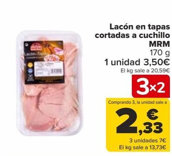 Carrefour Lacón en tapas cortadas a cuchillo mrm oferta
