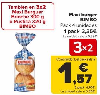Carrefour Maxi burger bimbo oferta