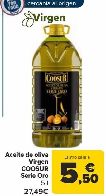Carrefour Aceite de oliva virgen coosur serie oro oferta