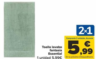 Carrefour Toalla lavabo fantasía essential oferta