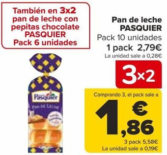 Carrefour Pan de leche pasquier oferta