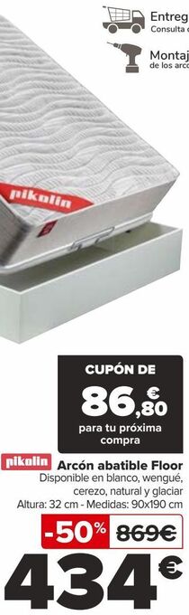Carrefour Arcón abatible floor pikolin oferta