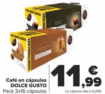 Carrefour Café en cápsulas dolce gusto oferta