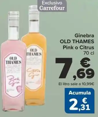 Carrefour Ginebra old thames pink o citrus oferta