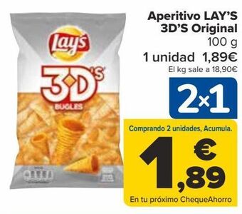 Carrefour Aperitivos lay's 3d's original oferta