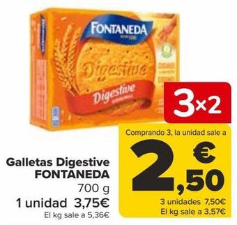 Carrefour Galletas digestive fontaneda oferta