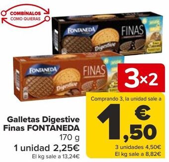 Carrefour Galletas digestive finas fontaneda oferta