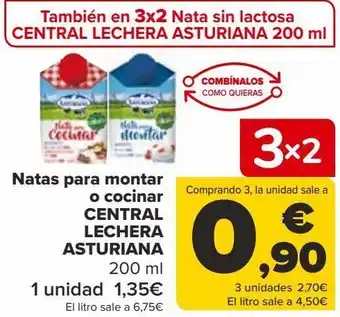 Carrefour Natas para montar o cocinar central lechera asturiana oferta