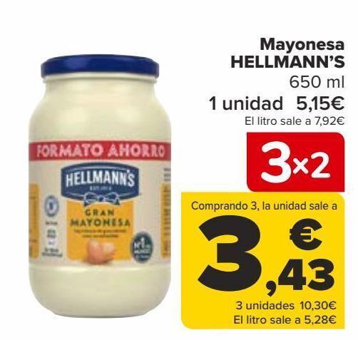 Carrefour Mayonesa hellmann's oferta