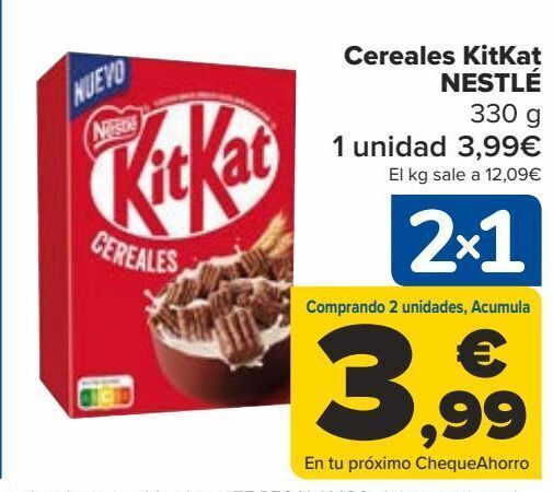 Carrefour Cereales kitkat nestlé oferta