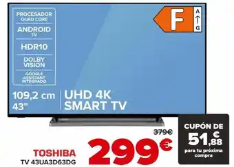Carrefour Toshiba tv 43ua3d63dg oferta
