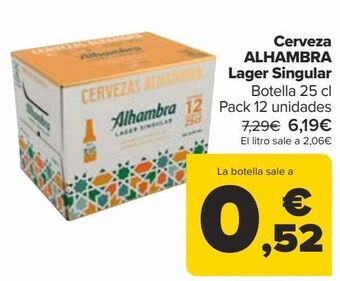 Carrefour Cerveza alhambra lager singular oferta