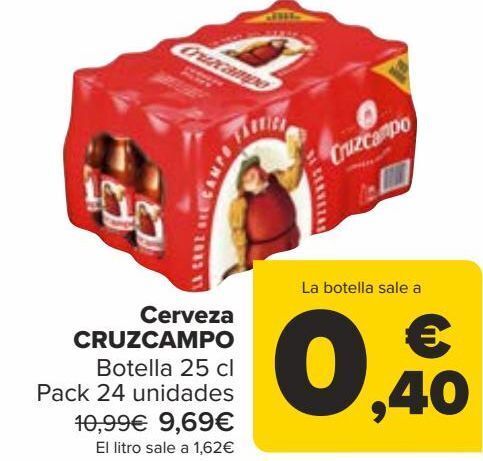 Carrefour Cerveza cruzcampo oferta