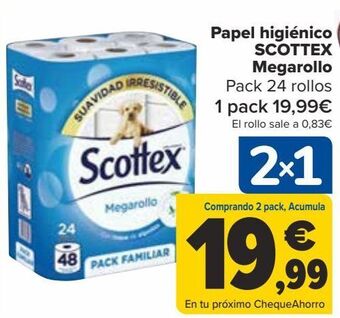 Carrefour Papel higiénico scottex megarollo oferta