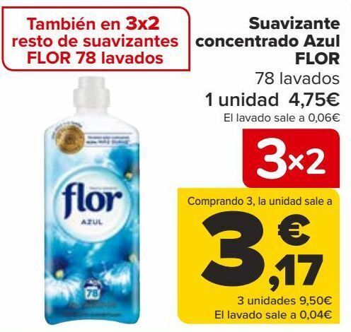 Carrefour Suavizante concentrado azul flor oferta
