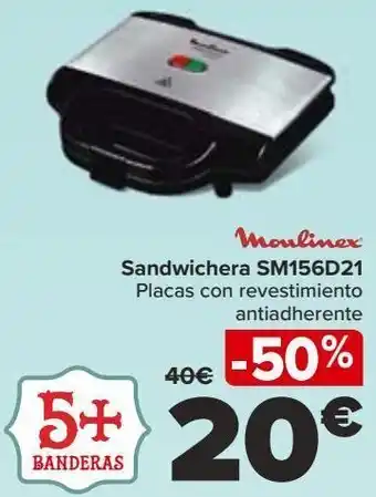 Carrefour Moulinex sandwichera sm156d21 oferta