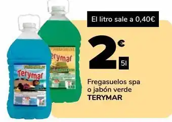 Fregasuelos spa o jabón verde terymar, 5l
