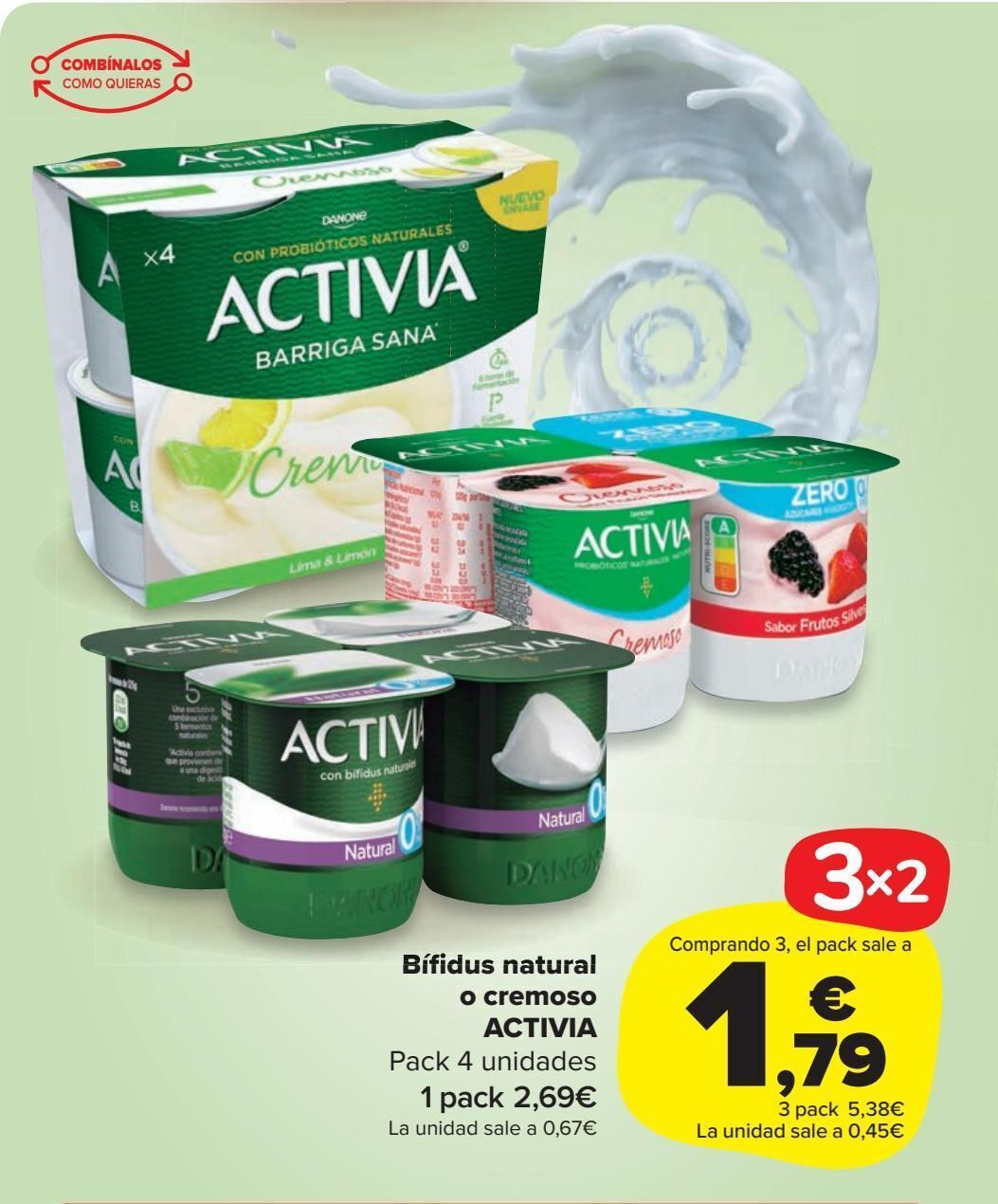 Carrefour Market Yogur natural o cremoso activia oferta