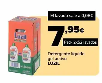 Supeco Detergente líquido gel activo luzil, 2x52 lavados oferta