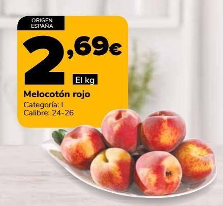 Supeco Melocotón rojo, el kg oferta