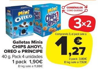 Carrefour Market Galletas minis chips ahoy!, oreo o príncipe oferta