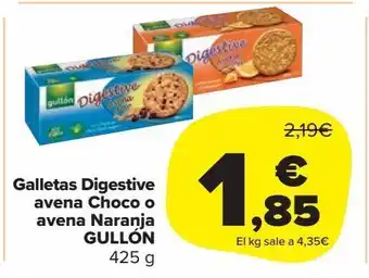 Carrefour Market Galletas digestive avena choco o avena naranja gullón oferta