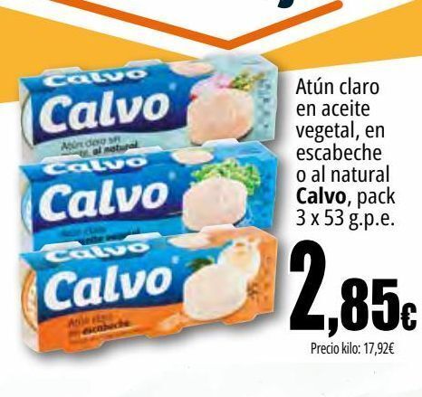 Unide Market Atún claro en aceite vegetal, en escabeche o al natural calvo oferta